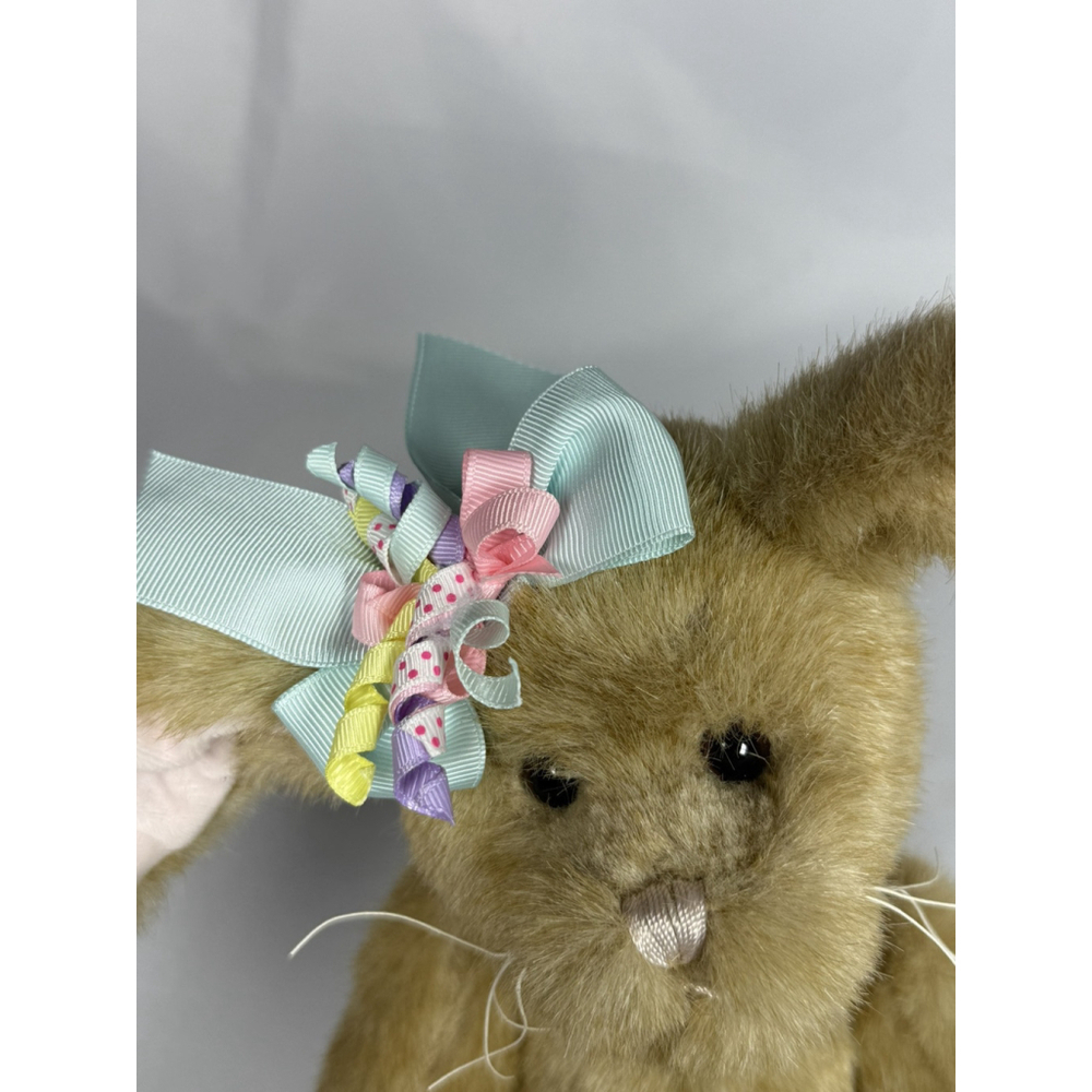 Bearington Collection Easter Bunny Rabbit Hare Stuffed Plush Jointed Bow 15” EUC - Picture 4 of 8